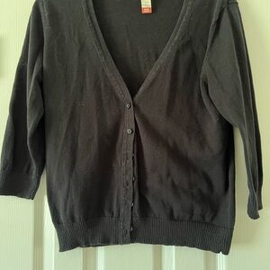 No Boundaries Black Button-Up Cardigan